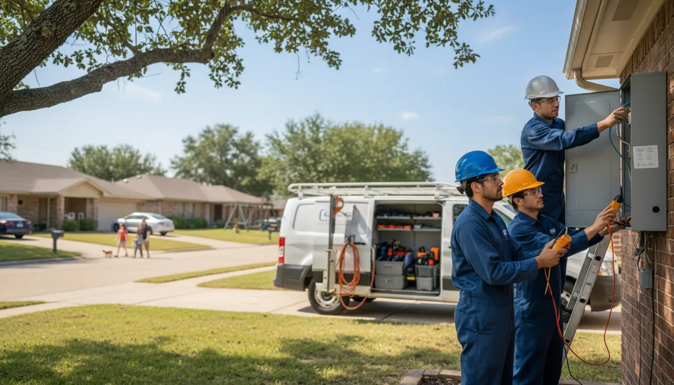 Certified electrician providing emergency electrical services in Austwell, TX